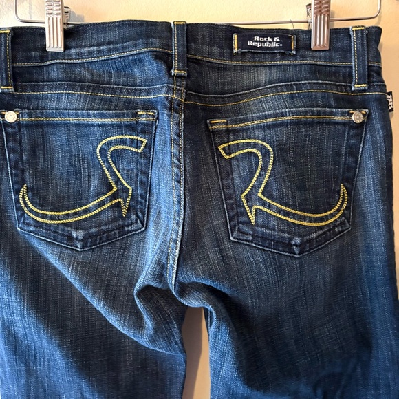 Rock & Republic Dark Blue Boot Cut Jeans, women’s Sz 28 - Picture 7 of 14